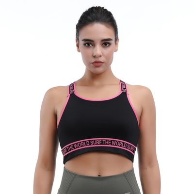 Sostenibile reggiseno sportivo ad alto supporto per donne colore solido taglia regolare