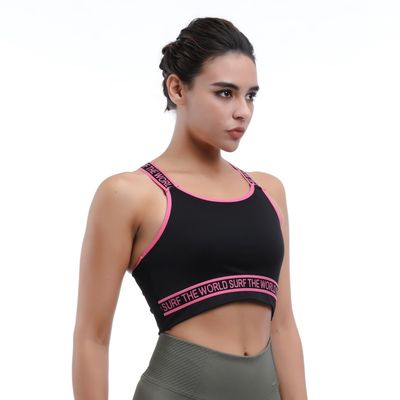 Sostenibile reggiseno sportivo ad alto supporto per donne colore solido taglia regolare