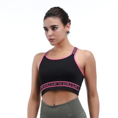 Sostenibile reggiseno sportivo ad alto supporto per donne colore solido taglia regolare