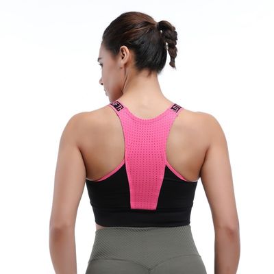 Sostenibile reggiseno sportivo ad alto supporto per donne colore solido taglia regolare