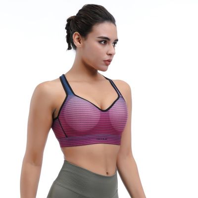 Bra sportivo yoga senza cuciture Racerback e buco di chiave nella parte posteriore per il flusso d'aria