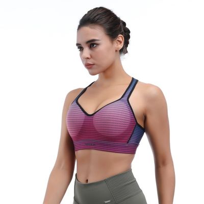 Bra sportivo yoga senza cuciture Racerback e buco di chiave nella parte posteriore per il flusso d'aria