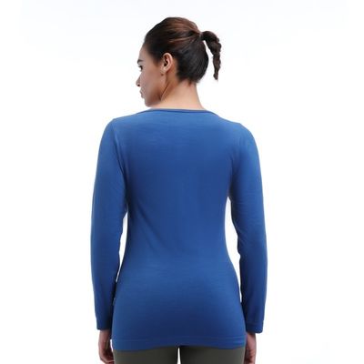 Maglietta da ginnastica da donna a manica lunga in forma libera Rivestimento di velluto a prova di vento Per attività all'aria aperta