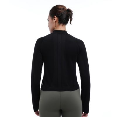 Quarter Performance Long Sleeve Umidity Wicking Foli di pollice Riflettente