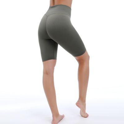 Calzoncini da yoga a vita alta per donne senza cuciture laterali Controllo della pancia Anti-acne