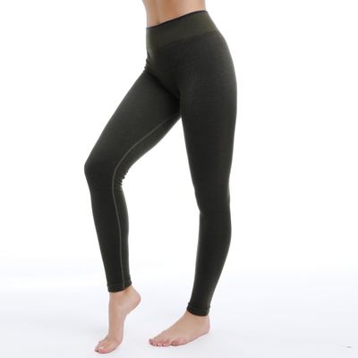 Leggings di allenamento senza cuciture Wicking umidità 4-way stretch Non vedere attraverso